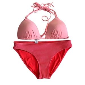 Aerie Bright Neon Two-Piece Swimwear Size M